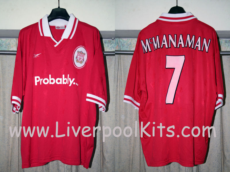 maillot liverpool fc particulier 1996-1998 rétro
