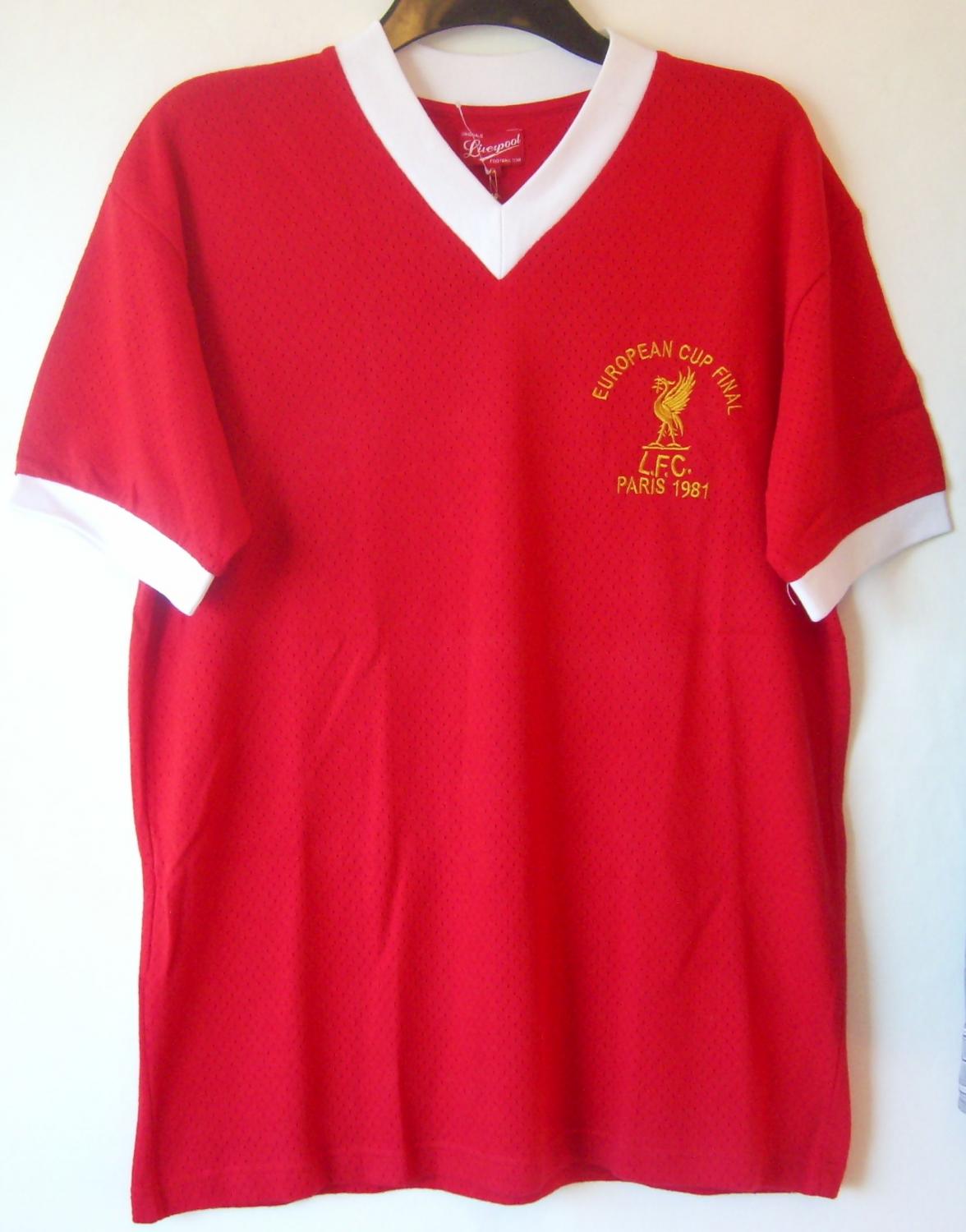 maillot liverpool fc réplique 1981 rétro