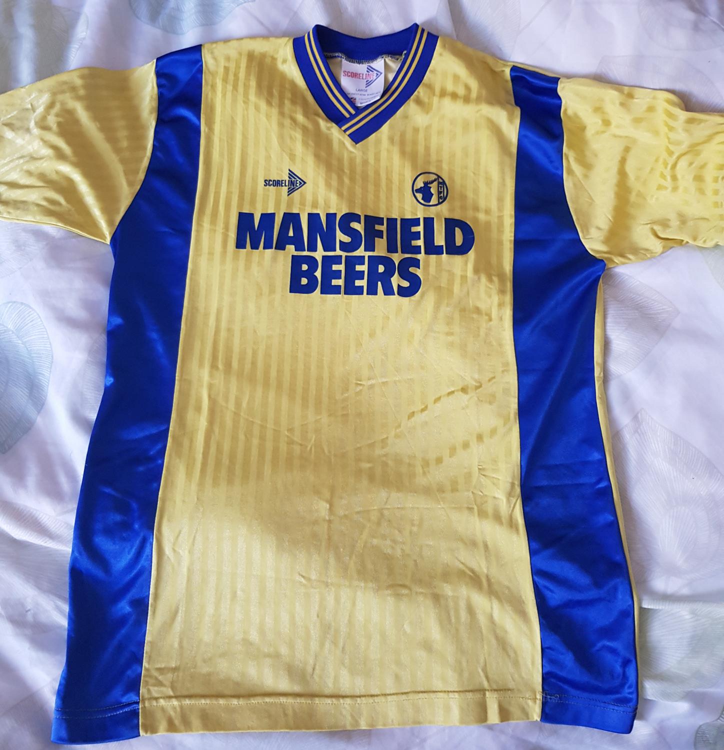 maillot mansfield town fc domicile 1989-1990 rétro