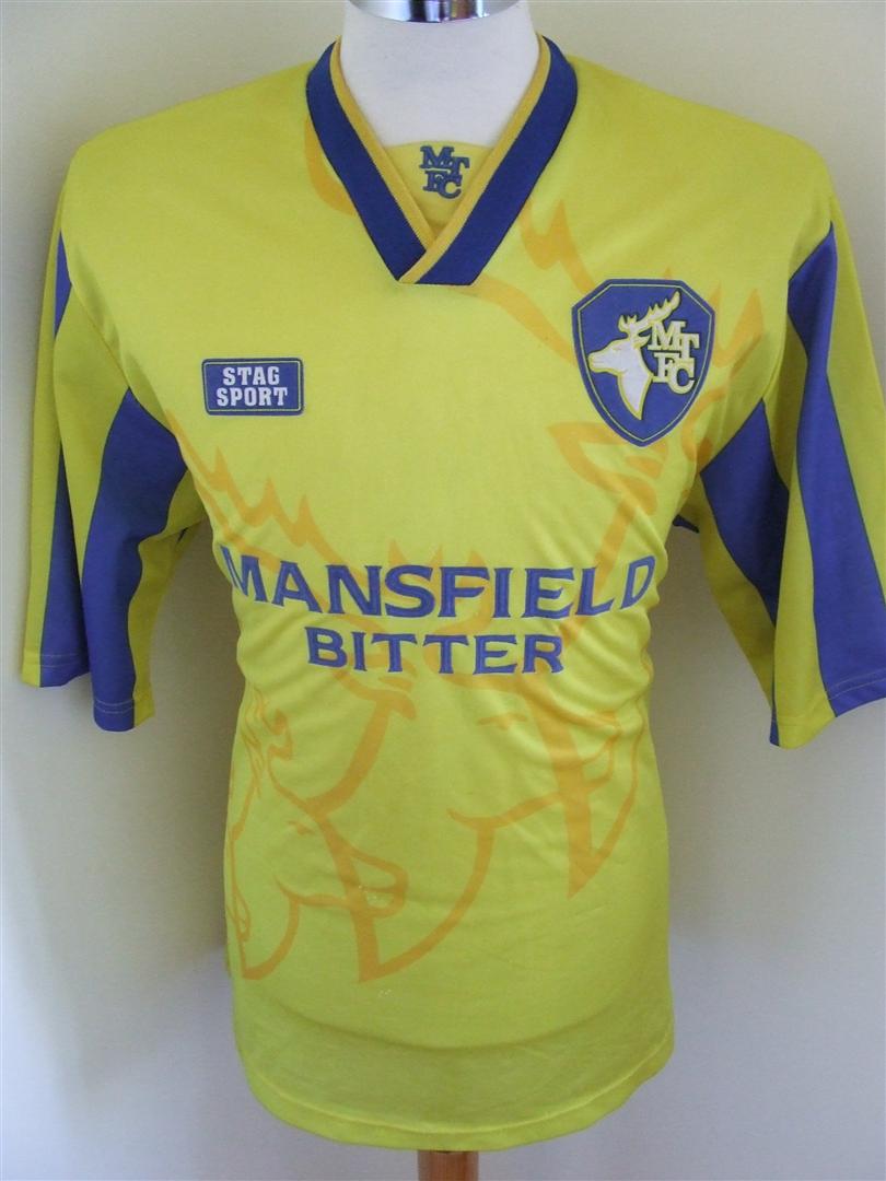 maillot mansfield town fc domicile 1995-1996 rétro