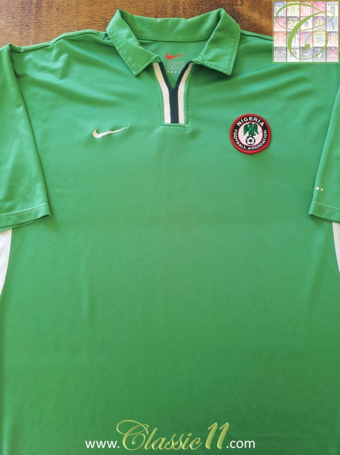 maillot nigeria domicile 2000-2002 rétro
