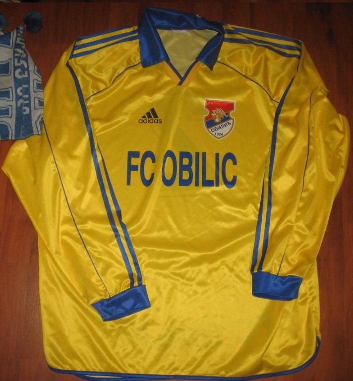 maillot obilic belgrade domicile 2001 rétro