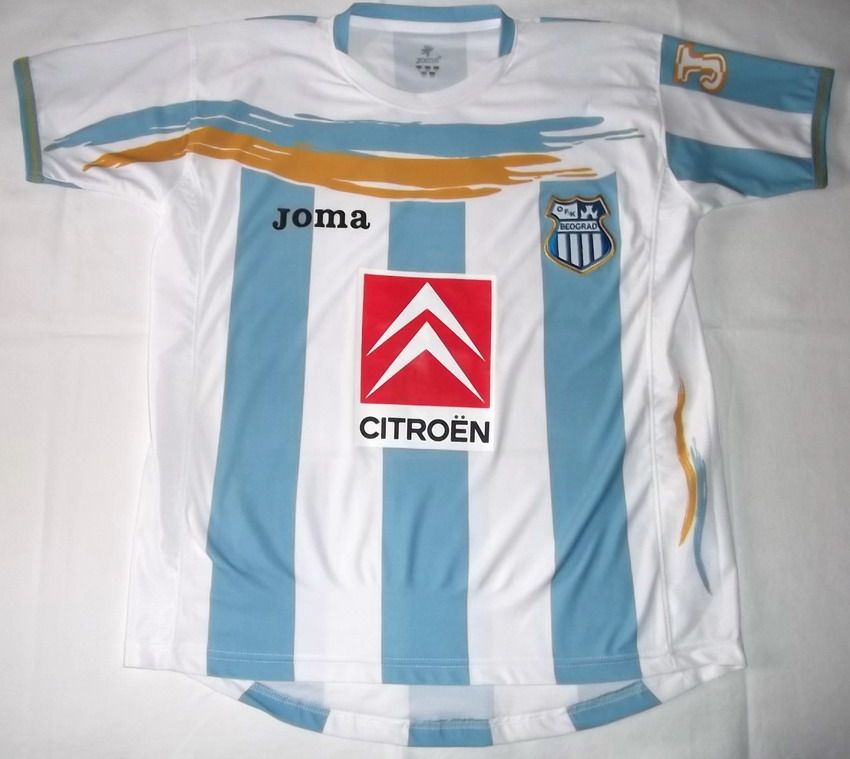 maillot ofk belgrade domicile 2007-2008 rétro