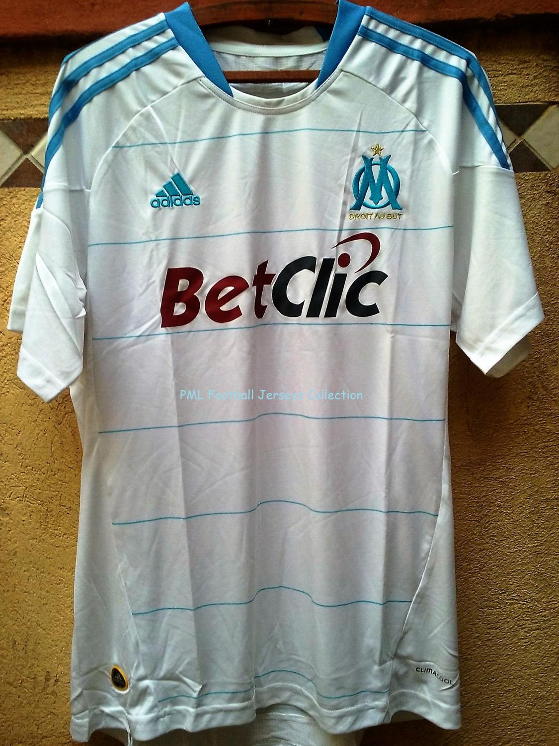 maillot om domicile 2010-2011 pas cher