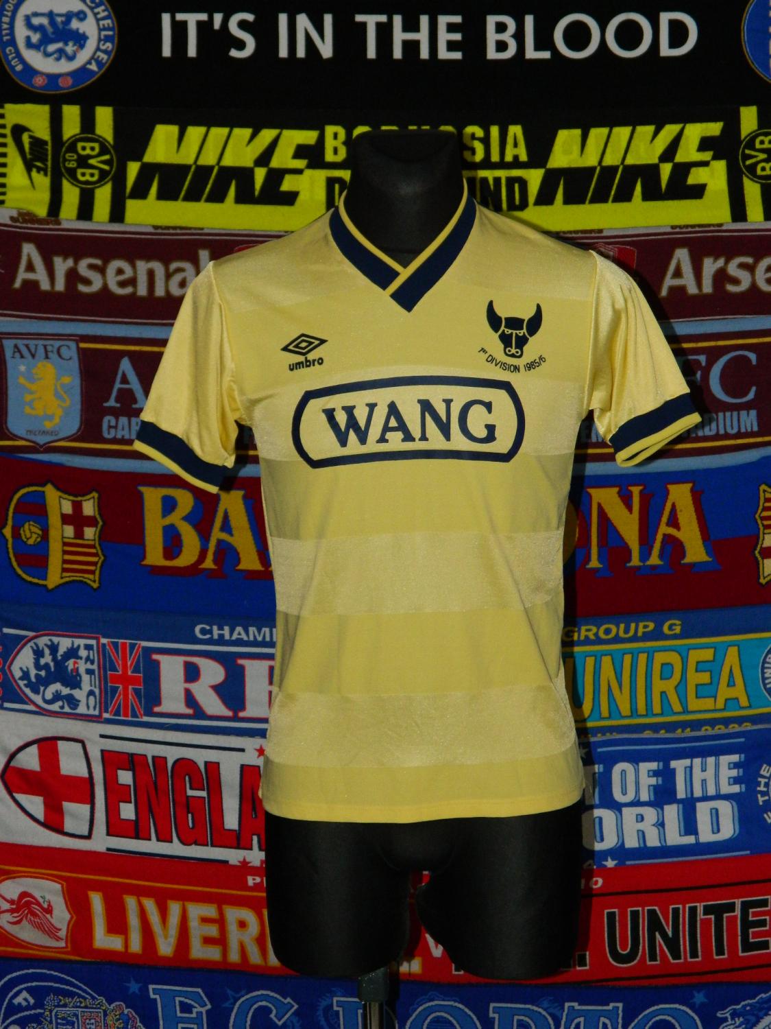 maillot oxford united fc domicile 1985-1986 rétro