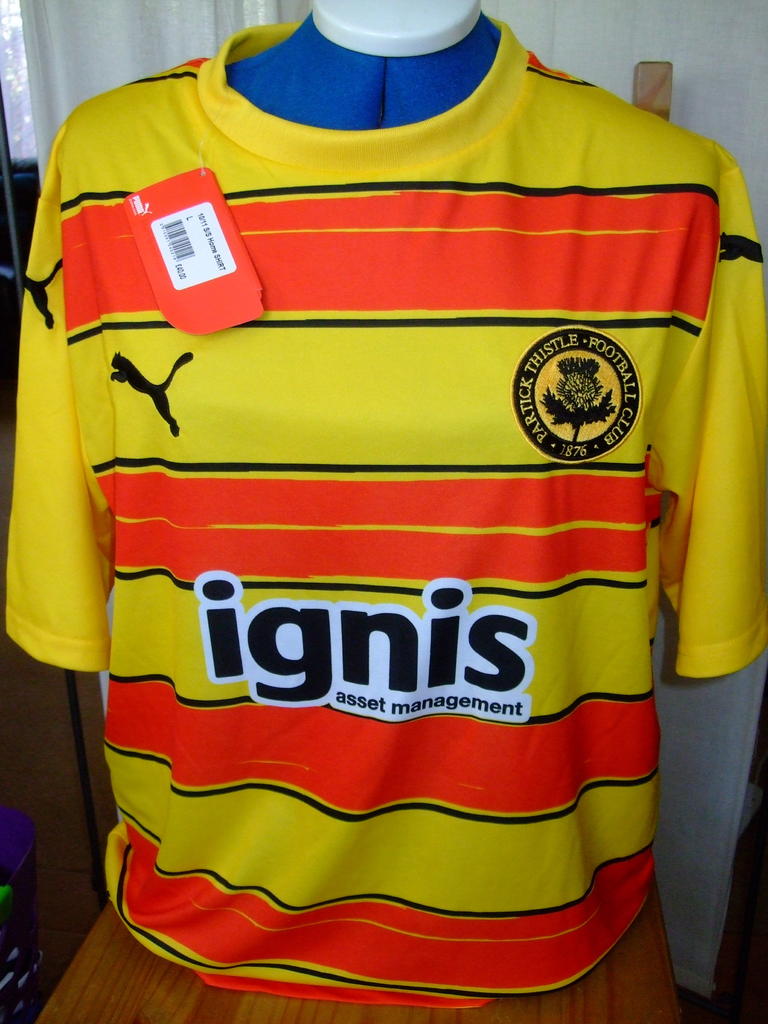 maillot partick thistle fc domicile 2010-2011 rétro