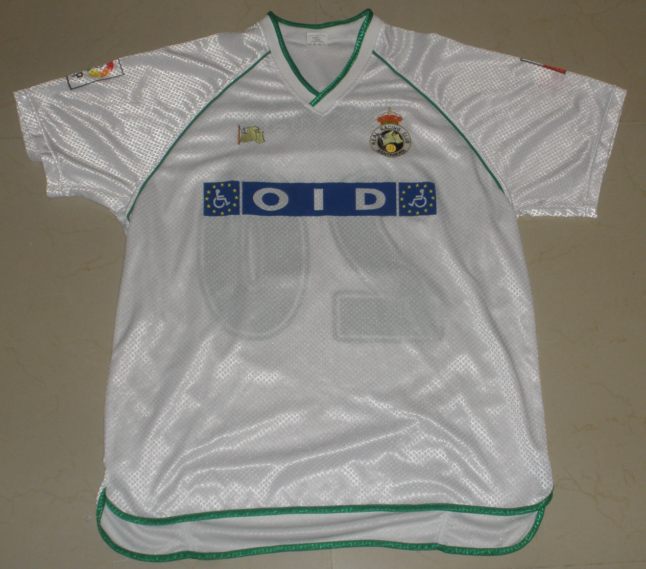 maillot racing de santander domicile 2001-2002 rétro