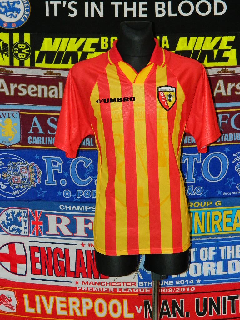 maillot rc lens domicile 1998-1999 rétro