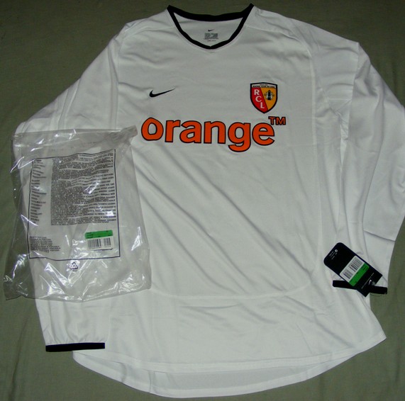 maillot rc lens exterieur 2002-2003 pas cher