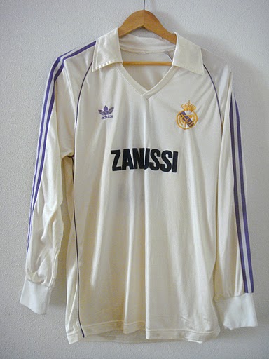 maillot real madrid domicile 1981-1986 rétro