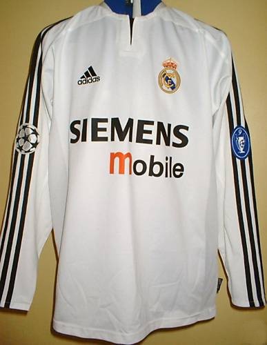 maillot real madrid réplique 2004 rétro