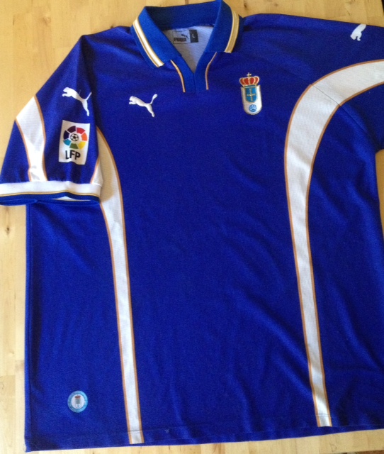 maillot real oviedo domicile 2000-2001 rétro