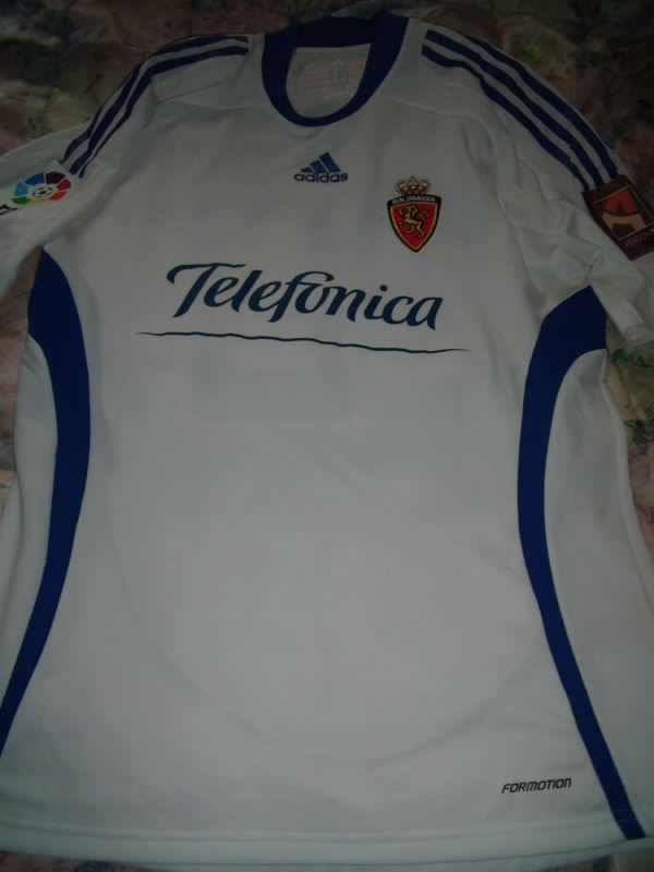 maillot real saragosse domicile 2009-2010 rétro