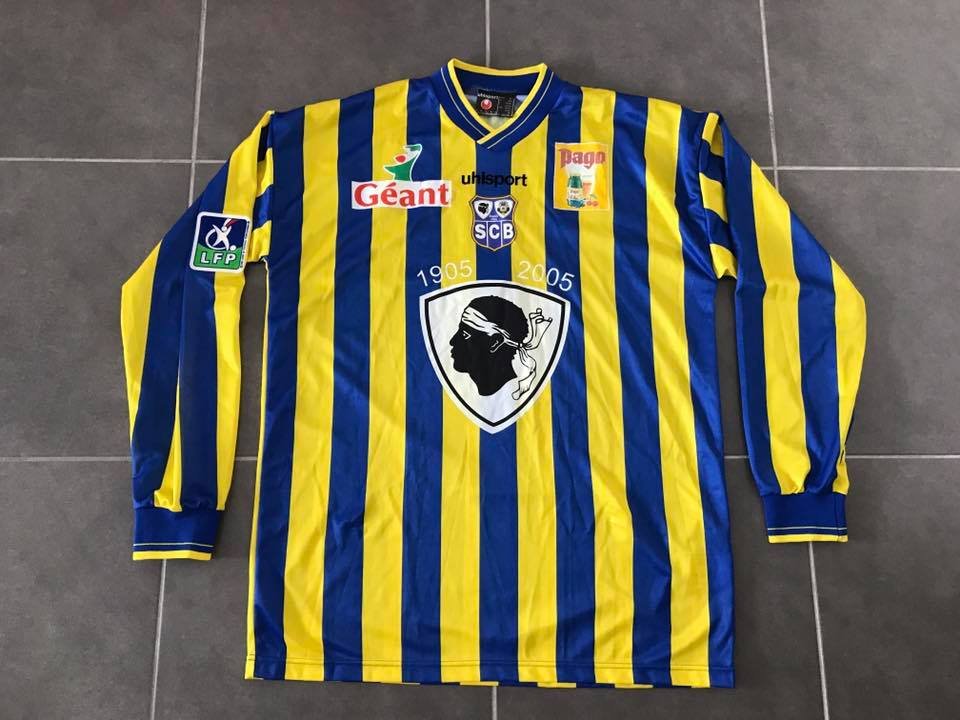 maillot sc bastia gardien 2005-2006 rétro