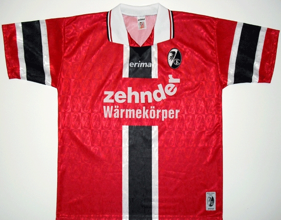 maillot sc fribourg domicile 1997-1998 rétro