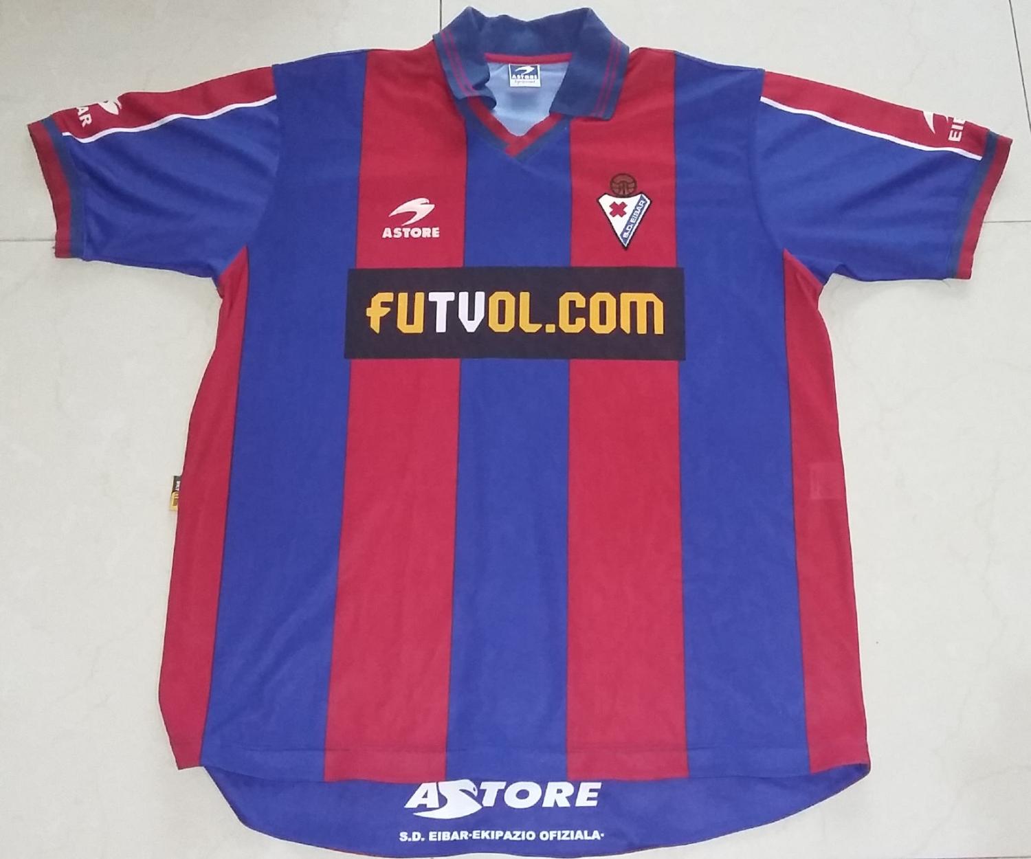 maillot sd eibar domicile 2001-2002 rétro