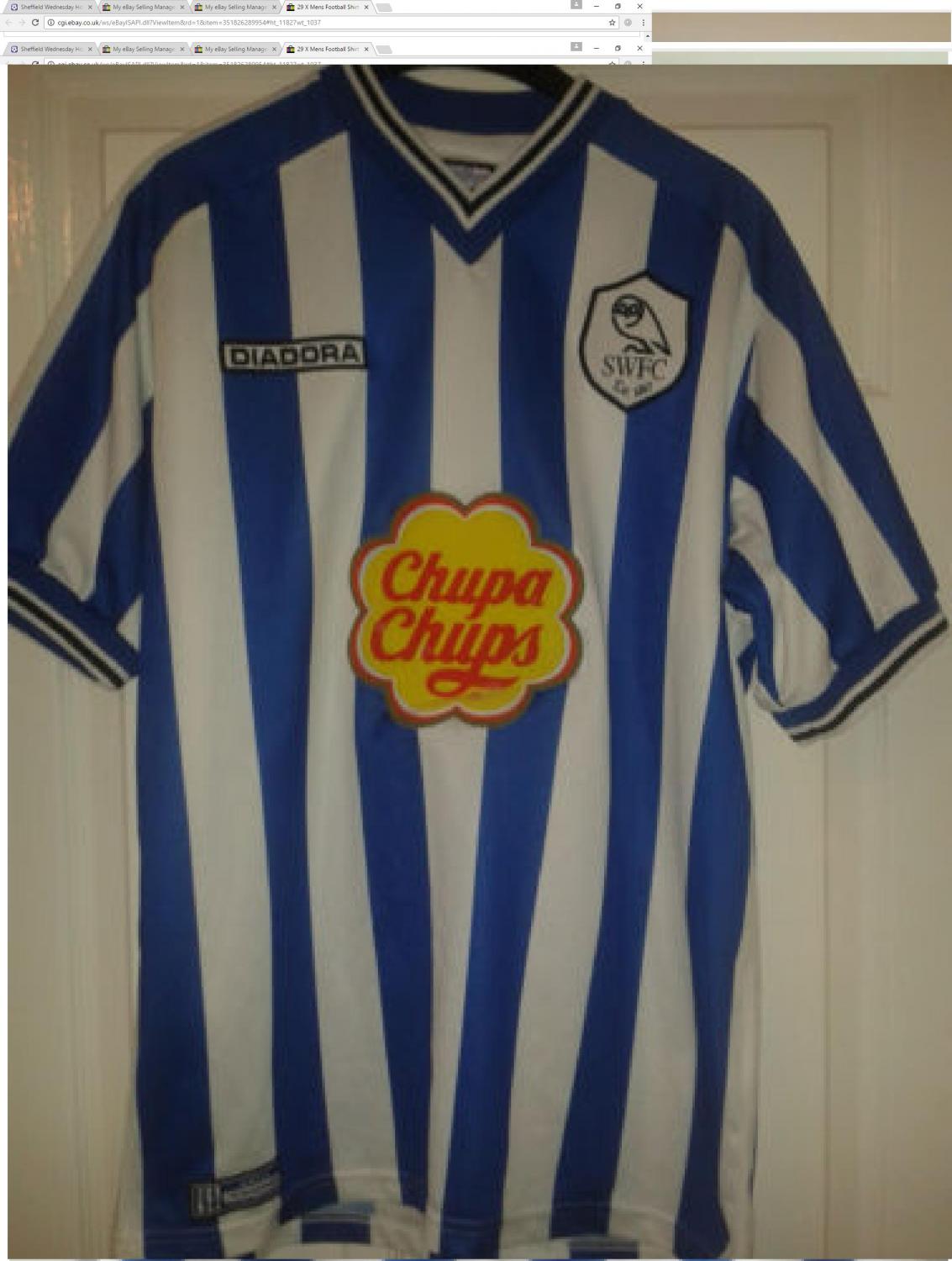 maillot sheffield wednesday domicile 2001-2003 rétro