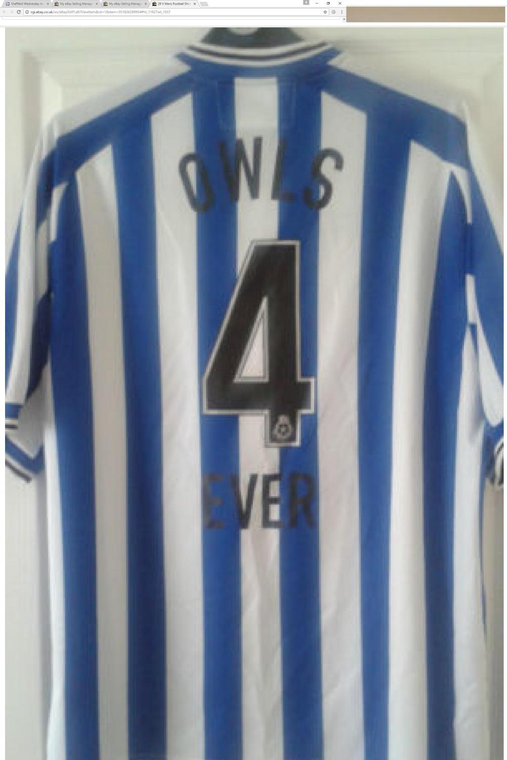 maillot sheffield wednesday domicile 2001-2003 rétro maillot sheffield wednesday domicile 2001-2003 rétro