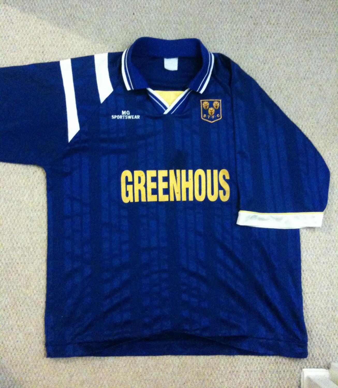 maillot shrewsbury town domicile 1995-1997 rétro