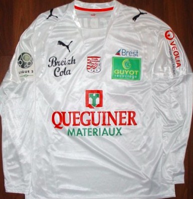 maillot stade brestois 29 domicile 2007-2008 rétro