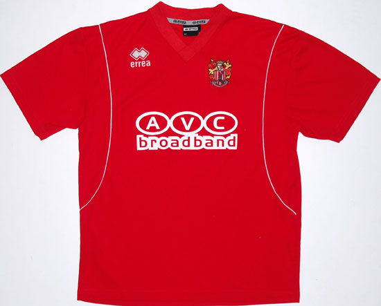 maillot stevenage fc domicile 2005-2006 rétro