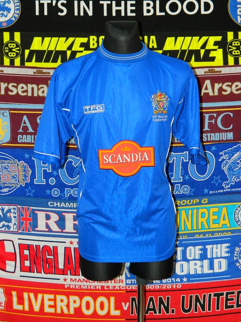 maillot stockport county fc domicile 2002-2004 rétro