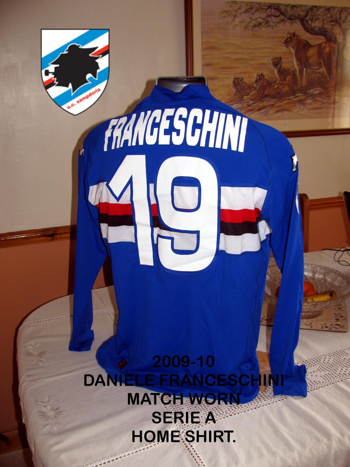 maillot uc sampdoria domicile 2009-2010 rétro maillot uc sampdoria domicile 2009-2010 rétro