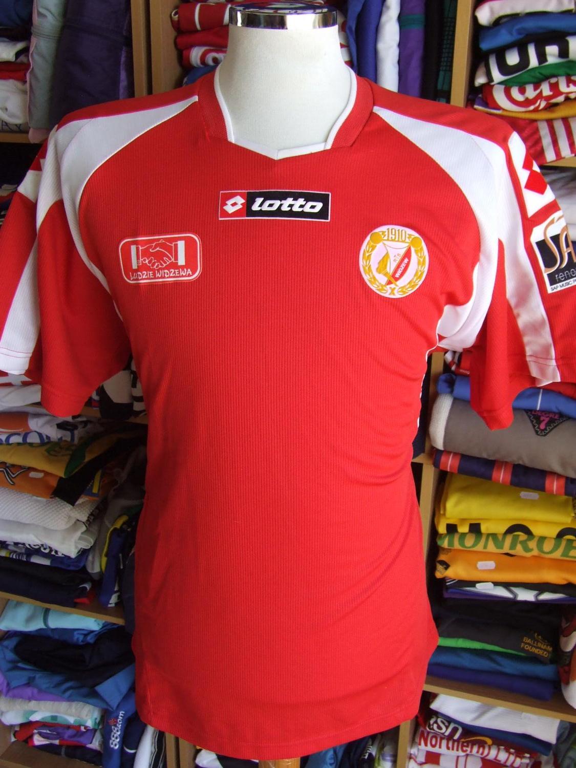 maillot widzew Łódź domicile 2005-2006 rétro