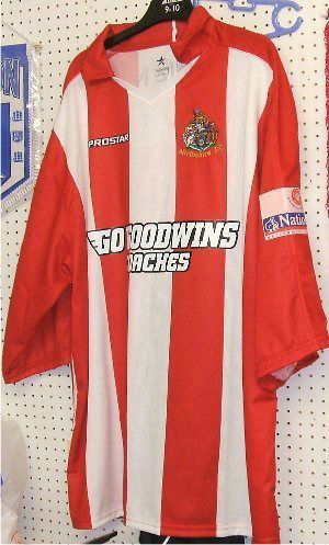 maillots altrincham fc domicile 2007-2009 rétro