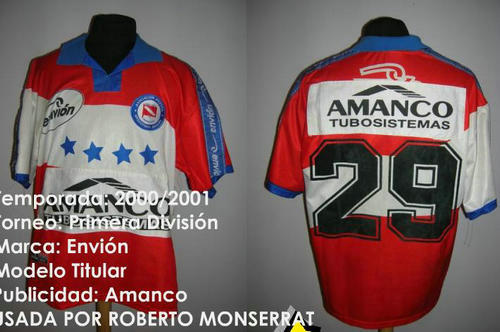 maillots argentinos juniors domicile 2000-2001 pas cher