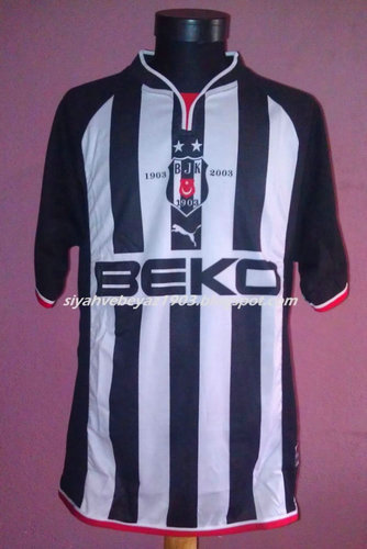 maillots beşiktaş jk exterieur 2002-2003 rétro
