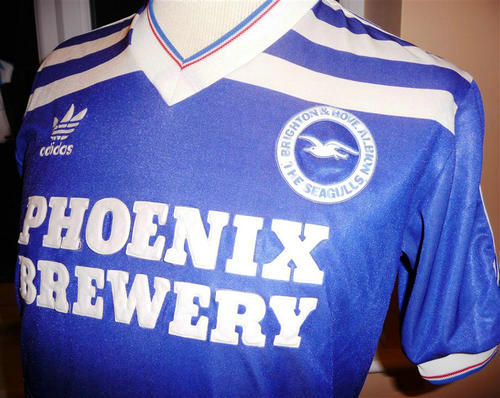 maillots brighton and hove albion domicile 1985-1986 rétro maillots brighton and hove albion domicile 1985-1986 rétro