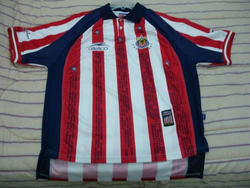 maillots cd guadalajara domicile 2002-2003 pas cher