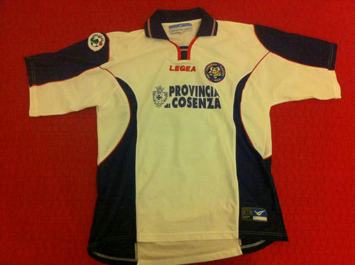 maillots cosenza calcio exterieur 2001-2002 rétro