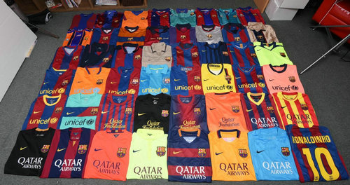 maillots fc barcelone particulier 1980-2016 rétro