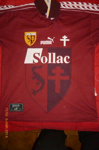 maillots fc metz domicile 1998 rétro