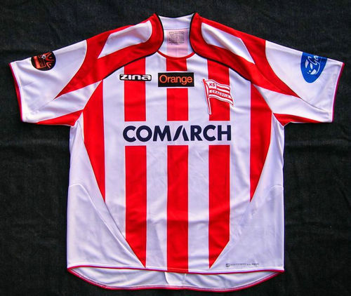 maillots ks cracovia domicile 2008-2009 rétro