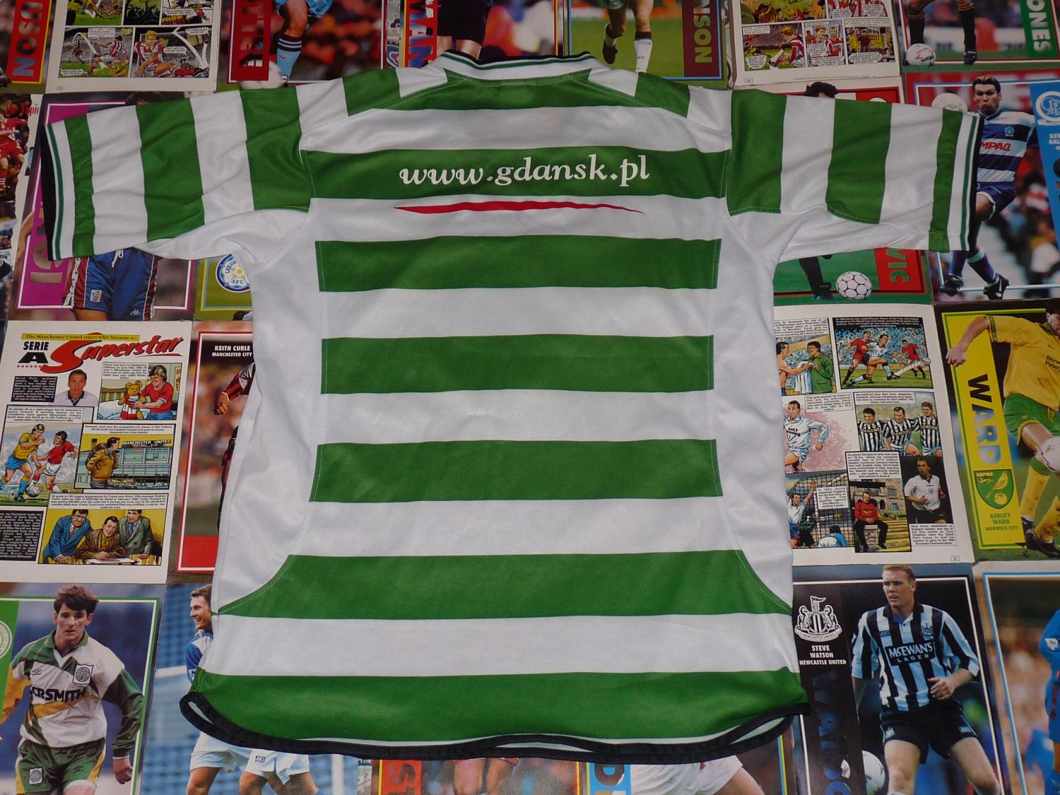 maillots lechia gdańsk domicile 2006-2007 rétro