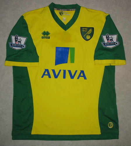 maillots norwich city domicile 2013-2014 rétro