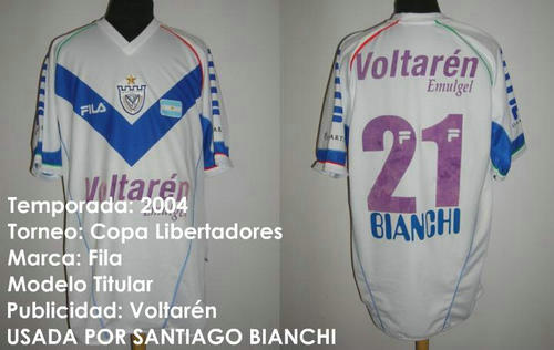 maillots vélez sarsfield domicile 2004 rétro